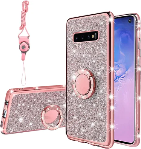 Miniatura 21 de Funda protectora para Note 10 Plus, Galaxy para mujer, con purpurina, cristal, mariposa, corazón, floral, delgada, de TPU para niñas, con soporte