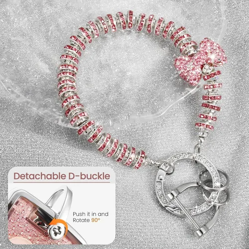 Miniatura 3 de Funda para llavero Buick con llavero de pulsera de circonita de moda, diseño de diamantes encantadores funda suave para Avenir Envision Encore Chevy
