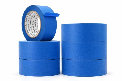 Miniatura 14 de Cinta adhesiva de pintor azul fabricada en Estados Unidos, 2 pulgadas x 60 yardas, cinta adhesiva gruesa y ancha para pintura segura de paredes