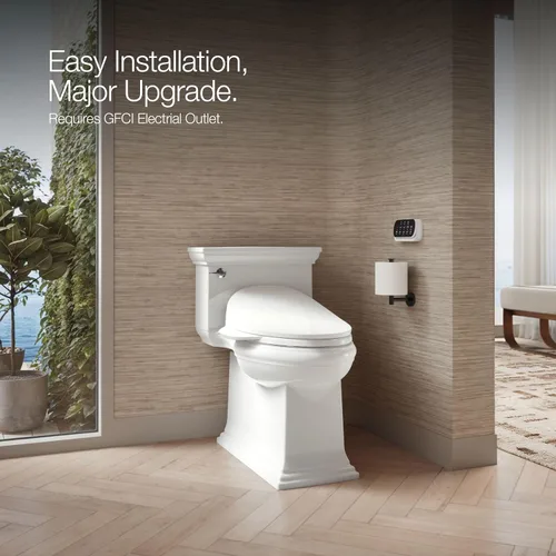 Miniatura 7 de Kohler PureWash E750 Asiento de Inodoro Bidé Alargado con Calefacción, Blanco con Control Remoto de Pantalla Táctil, Tapa de Cierre Silencioso
