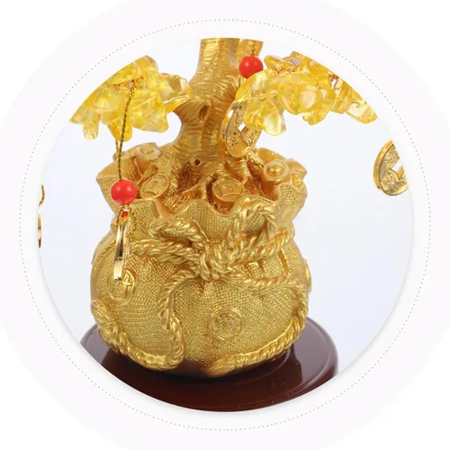 Miniatura 7 de Ciieeo Árbol de dinero monedas, árbol de la suerte, de cristal natural, árbol de la suerte, árbol de la vida de Feng Shui, árbol de dinero
