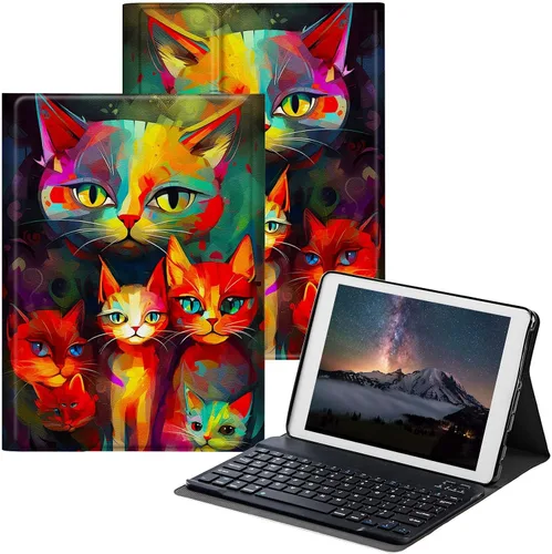 Miniatura 14 de Funda para Samsung Galaxy Tab S6 Lite 2022/2020 con teclado inalámbrico desmontable y soporte ajustable para proteger la tableta para Samsung Galaxy