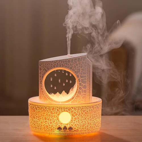 Miniatura 7 de Humidificador de aromaterapia para relajación del sueño, humidificadores de gotas de lluvia, difusor de aromaterapia con 3 luces LED que cambian