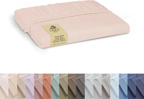 Miniatura 42 de Sábana bajera de 100% algodón percal, tamaño King, verde salvia, 1 sábana bajera con bolsillos profundos, ropa de cama fresca y resistente, 78 x 80