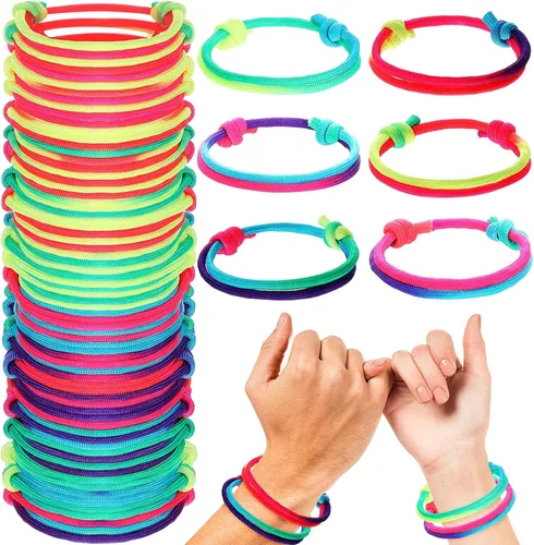 Yinkin Christmas Operation Gifts First Day of School Bracelets Mommy and Me 1st Day of Kindergarten Woven Rope Bracelets Gifts