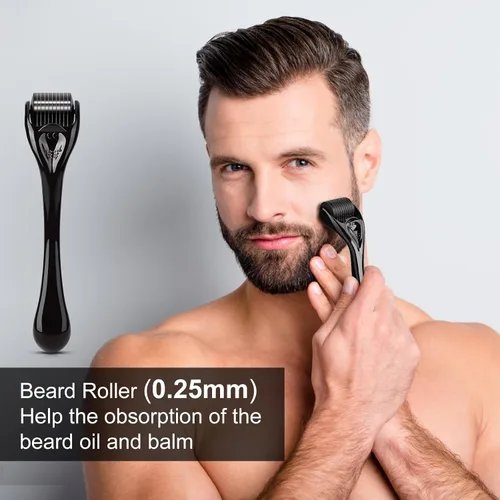 Miniatura 3 de MALE GOD Kit de crecimiento de barba con ingredientes naturales, aceite de barba, bálsamo y peine, aceite de crecimiento de barba con biotina