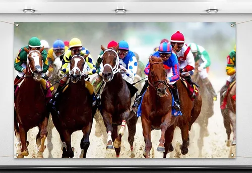 Miniatura 2 de Nepnuser Telón de fondo para cabina de fotos de Kentucky, 7 x 5 pies, Churchill Downs para carreras de caballos en interiores y exteriores, Derby