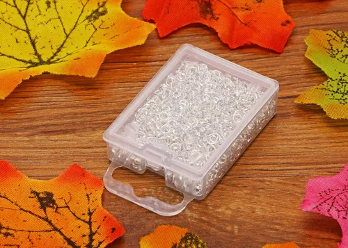 Miniatura 5 de Shapenty 1200 anillos de salto abiertos de hierro chapados en plata, a granel, para manualidades, aretes, collares, pulseras, colgantes