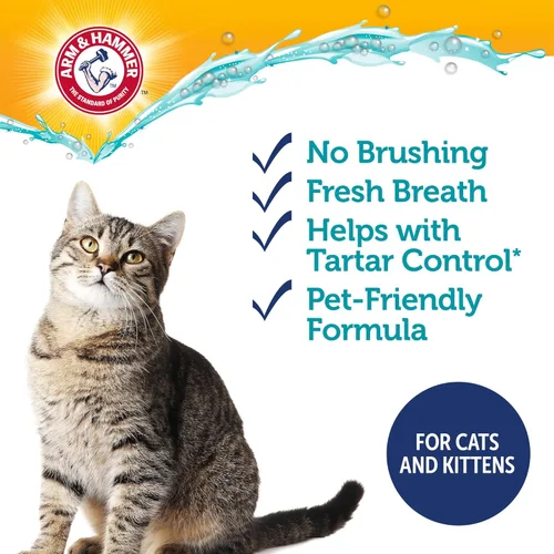 Miniatura 5 de Arm & Hammer Complete Care - Aditivo de agua dental para gatos, ambientador de aliento de gato y control del sarro, no requiere cepillado, fórmula