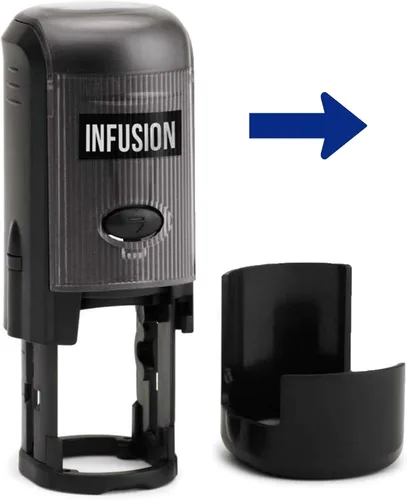 Miniatura 21 de Infusion Sello de goma autoentintado redondo de pago (3/4 '' de diámetro) - Tinta azul Pagado