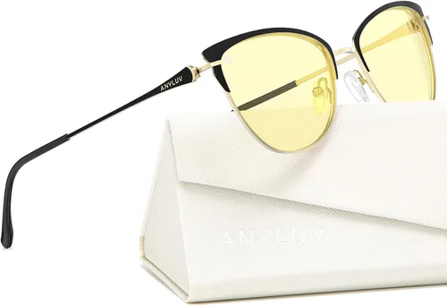 Miniatura 30 de ANYLUV Gafas de luz azul para mujeres y hombres, lentes de bloqueo de luz azul para mujer, anteojos de computadora antifatiga ocular