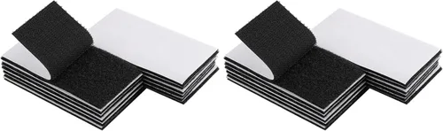 Miniatura 14 de Melsan - Cinta adhesiva cuadrada de velcro, cierre adhesivo para interiores y exteriores en lugar de agujeros y tornillos, tiras de montaje Blanco