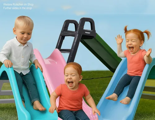 Miniatura 7 de Jamara 460265 - Tobogán infantil Happy Slide - Adecuado para interiores y exteriores, tamaño práctico, fácil montaje