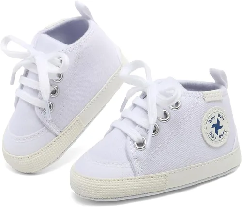 Miniatura 3 de Zapatos para bebés y niñas, suela antideslizante suave, para recién nacidos, para primeros pasos, de lona, de mezclilla, unisex, para bebés