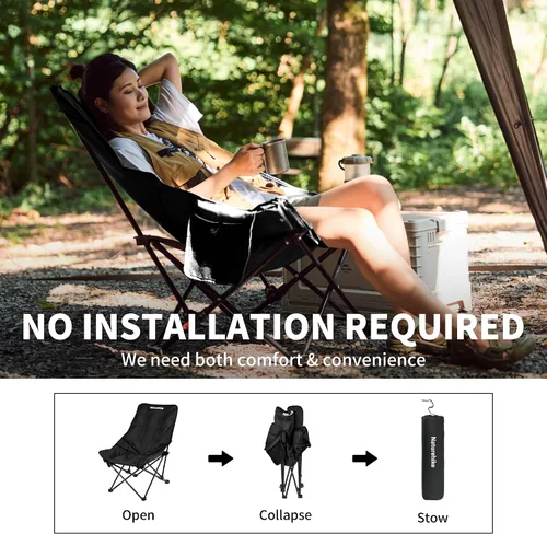 Miniatura 7 de Naturehike Silla de camping acolchada con asiento acolchado