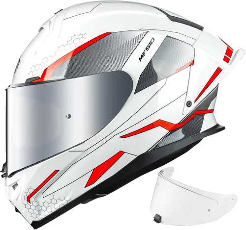 Miniatura 10 de ILM Cascos de motocicleta de cara completa para hombres y mujeres con Pinlock Powersports Street Racing Cascos para Motos DOT Modelo MF510