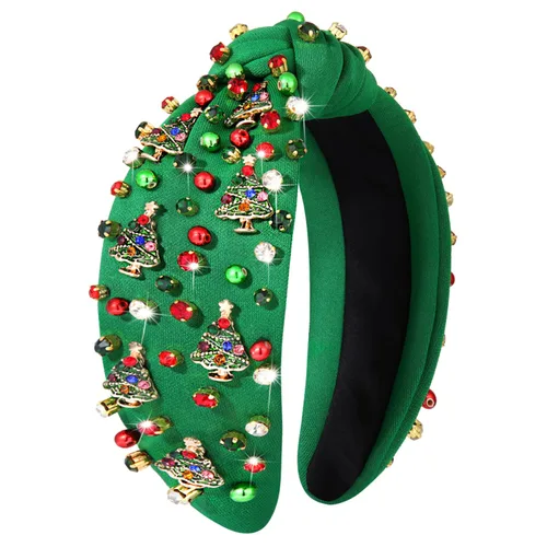 Miniatura 10 de mokkia Diadema de Navidad para Mujeres Accesorios de Navidad Lazo de Navidad Reno Copo de Nieve Diadema Rojo Verde Joyería con Perlas y Pedrería