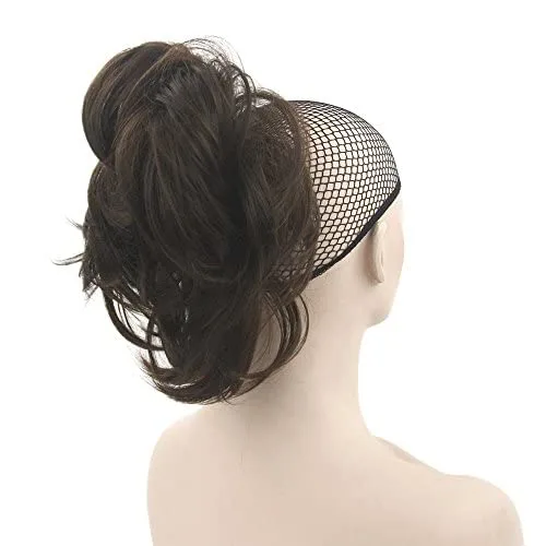 Miniatura 3 de IMISSU Extensiones de cabello sintético rizado y flexible para cola de caballo (rubio 613)