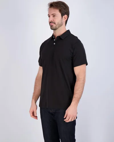 Miniatura 18 de Real Essentials Paquete de 3: Polo de manga corta de algodón para hombre, de secado rápido, transpirable, (disponible en tallas grandes y altas)