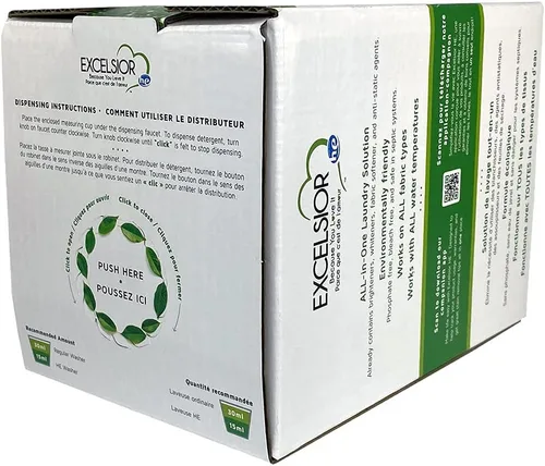 Miniatura 6 de Excelsior HE - Detergente líquido para ropa con aroma fresco concentrado, 200 cargas, 3 litros con removedor de manchas natural, detergente