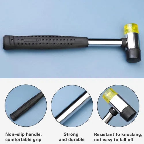 Miniatura 5 de TLKKUE Kit de 120 cierres a presión, botones a presión de 0.394 pulgadas con martillo de goma, botones de presión de metal de 6 colores con 4