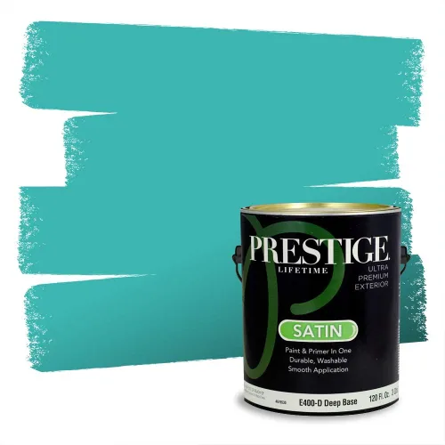 Miniatura 275 de Pintura Exterior + imprimación PRESTIGE, todo-en-uno, 1 galón, acabado mate, color comparable al Valspar* Royal Gray* VS151-Gris real