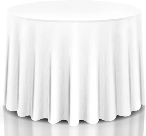 Giantex Mantel redondo de poliéster de alta calidad, lavable a máquina, duradero, para recepción, restaurante, banquete, fiesta (10 unidades, 90