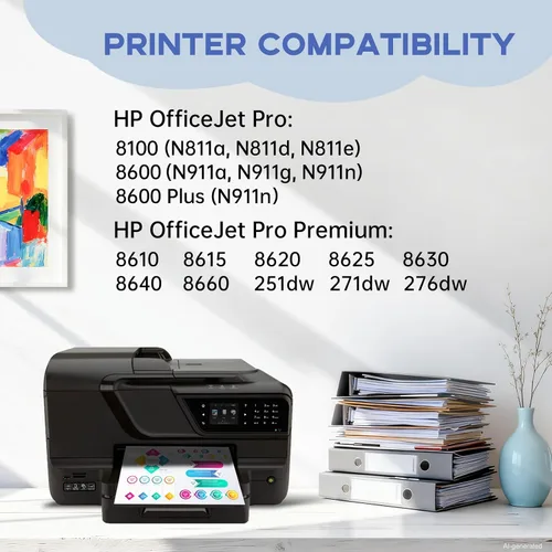 Miniatura 2 de Miss Deer Paquete combinado 950 951 XL, repuesto compatible para HP 950 951XL, funciona con Officejet Pro 8610 8600 8620 8630 8640 8100 8615 251dw