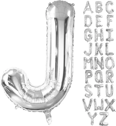 Miniatura 27 de Lovoir Globos grandes de 40 pulgadas con la letra G de color plateado de gran tamaño, globo de helio de aluminio de Mylar para fiesta de cumpleaños
