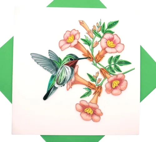 Miniatura 8 de Entrega de la Naturaleza, Tarjeta de Filigrana 3D - Arte Único Dedicado Hecho a Mano, Tarjeta de Felicitación de Diseño para Cumpleaños, Día de San