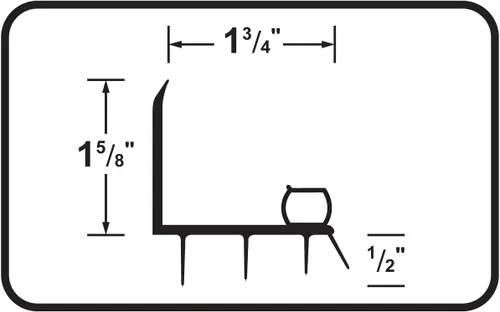 Miniatura 3 de M-D Building Products 43816 - Sello adhesivo para puerta en forma de L, de 36 pulgadas, de vinilo blanco, con tornillos