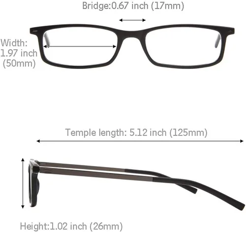 Miniatura 3 de EYEGUARD Gafas de lectura con estuche portátil, mini lectores de bolsillo delgados para mujeres y hombres