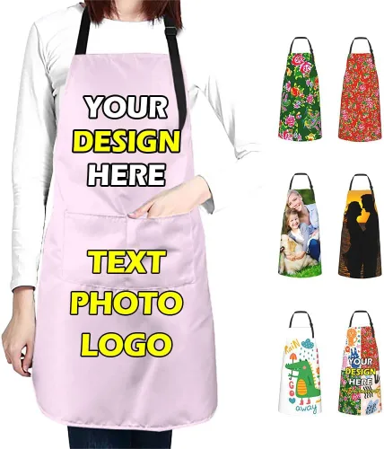 Miniatura 40 de Delantales impermeables personalizados para diseñar tu propia imagen, logotipo, texto, añadir fotos, delantal para cocinar hornear, 33 x 27.5