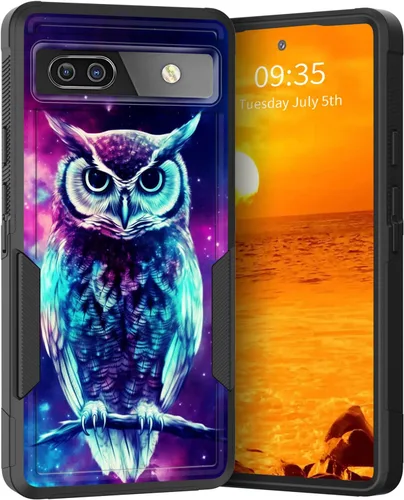 Miniatura 33 de Funda para Pixel 6A, Híbrida de Doble Capa de Servicio Pesado Resistente a Prueba de Golpes PC Duro + Funda Protectora de Silicona Suave para Google