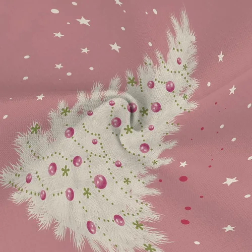 Miniatura 5 de GOOESING Fundas de almohada de Navidad de 18 x 18 pulgadas, color rosa con árbol de Navidad, funda de cojín para sofá, decoración del hogar