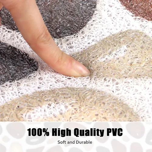 Miniatura 5 de Alfombrilla de ducha cuadrada antideslizante: 24 x 24 pulgadas para ducha interior con orificio de drenaje en el medio, tapete de ducha de masaje