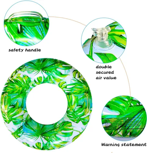 Miniatura 3 de Flotadores de piscina para adultos, tubo de natación, anillo de natación para adultos, flotador de piscina para adultos con dos asas, anillo