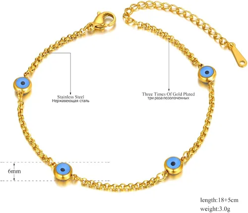 Miniatura 2 de lokaerlry Pulsera de acero inoxidable de moda con cadena simple para mujer, cristal