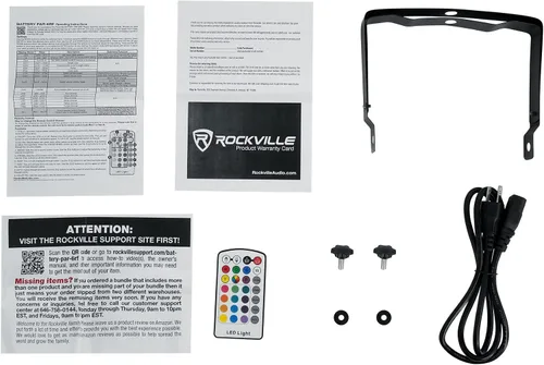 Miniatura 8 de 8 Rockville Batería PAR 6RF recargable RGBWA+UV Wireless DMX Lights+RF Remotes