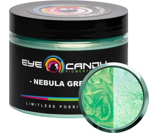 Miniatura 12 de Eye Candy Pigmento en polvo de mica prémium "té verde" (1.76 onzas), aditivo multiusos para manualidades y manualidades carpintería, bombas