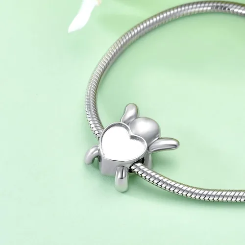 Miniatura 3 de LONAGO Abalorio de fotos personalizado para pulsera de plata de ley personalizable para regalo para mujeres y niñas, Plata esterlina, Circonita