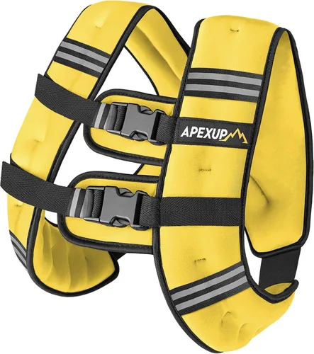 Miniatura 10 de APEXUP - Chaleco con peso de 5, 10, 15, 20, 25 y 30 libras para hombre y mujer, con rayas reflectantes, equipo para entrenamiento de fuerza y correr