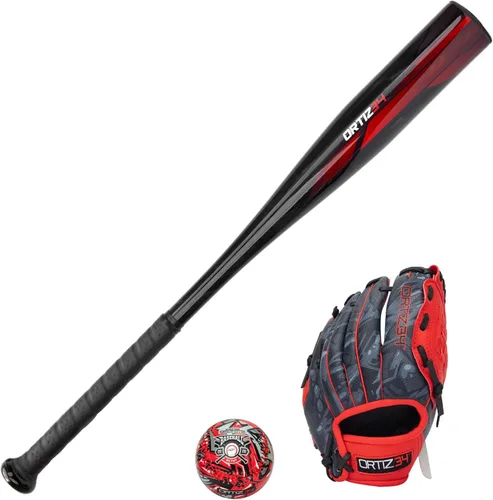 Miniatura 14 de Ortiz34 Youth T-Ball Set, 25” Signature Aluminum T-Ball Bat with -10 Drop, Foam Core T-Ball, 9” Lightweight Youth Glove, Vibrant Graffiti Print