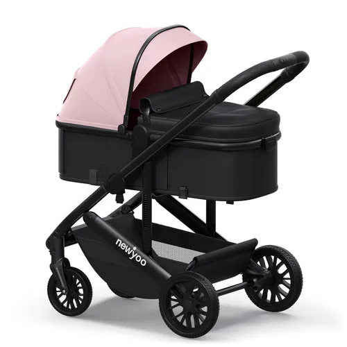 Miniatura 10 de newyoo Nestro 516M - Cochecito infantil convertible con asiento reversible y soporte para tazas, cochecito 2 en 1 orientado hacia atrás desde recién
