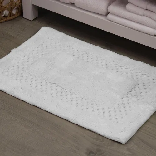 Miniatura 85 de Home Weavers Classy - Juego de alfombras de baño 100 % algodón, decoración de baño, lavable, extrasuave y absorbente, tapete de cocina, juego de Aqua