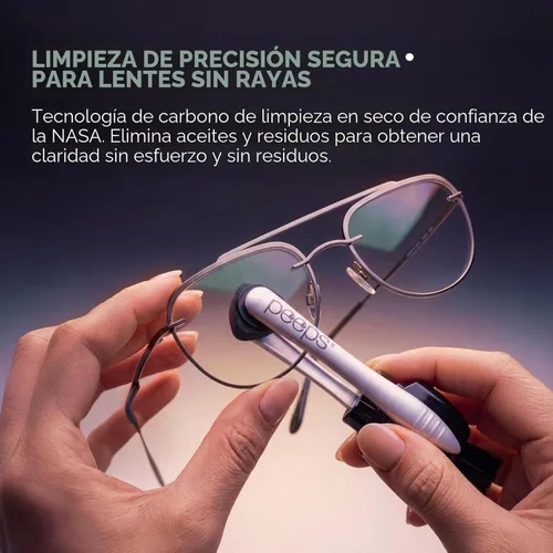 Miniatura 2 de Limpiador de lentes de gafas CarbonKlean Peeps - Tecnología de microfibra de carbono eficiente y duradera - Utilizado exclusivamente por la NASA