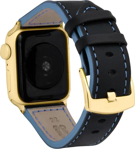 Miniatura 10 de Bandini Correa de cuero para hombre para Apple Watch de 1.732 in 1.772 in 1.654 in 1.614 in 1.575 in 1.496 in 1.929 in y Ultra, correa de iWatch