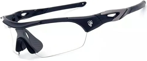 UKNOW Lentes de sol fotocromáticos para hombres y mujeres, lentes de transición con lente de visión nocturna, gafas de sol deportivas para ciclismo
