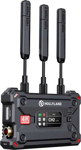 Hollyland Pyro S TX - Transmisor de video inalámbrico HDMI SDI 4K30/1080p60 400m de largo alcance 50ms de latencia hasta 4 receptores, salto de