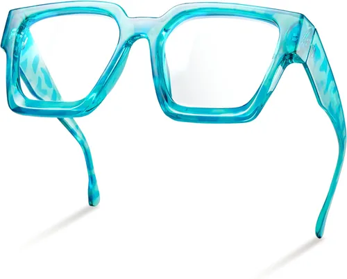 Miniatura 26 de livho Marco de gafas de gran tamaño para mujer y hombre, lentes rectangulares de moda para computadora, marco elegante *Tortuga de coco